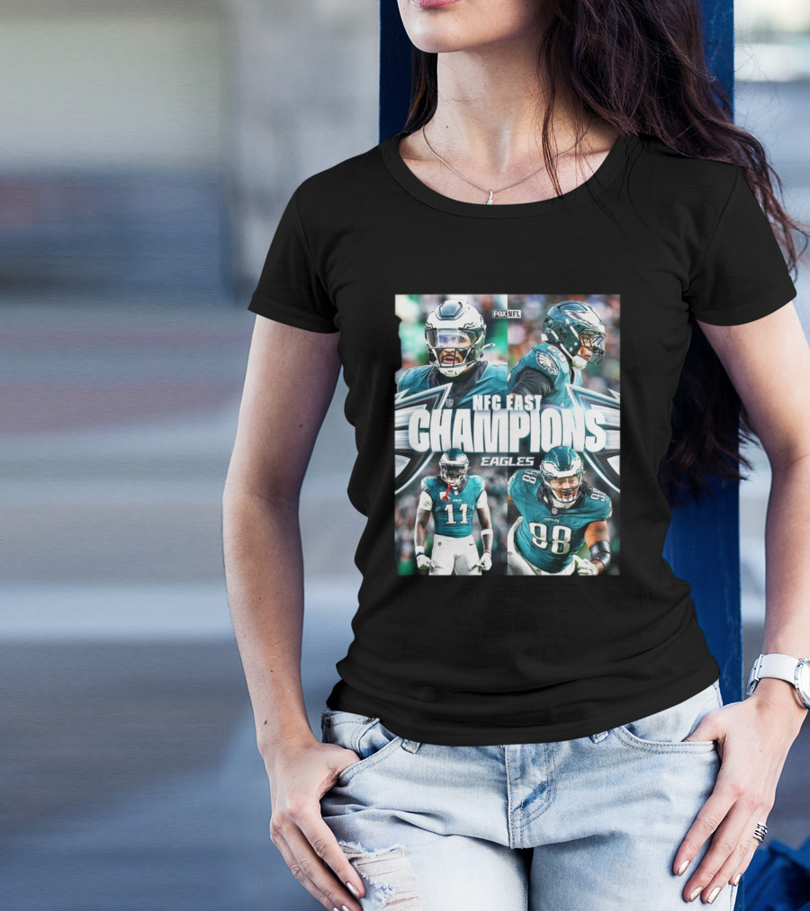 Fox NFL Philadelphia Eagles NFC East Champions Players 11 And 98 T-Shirt