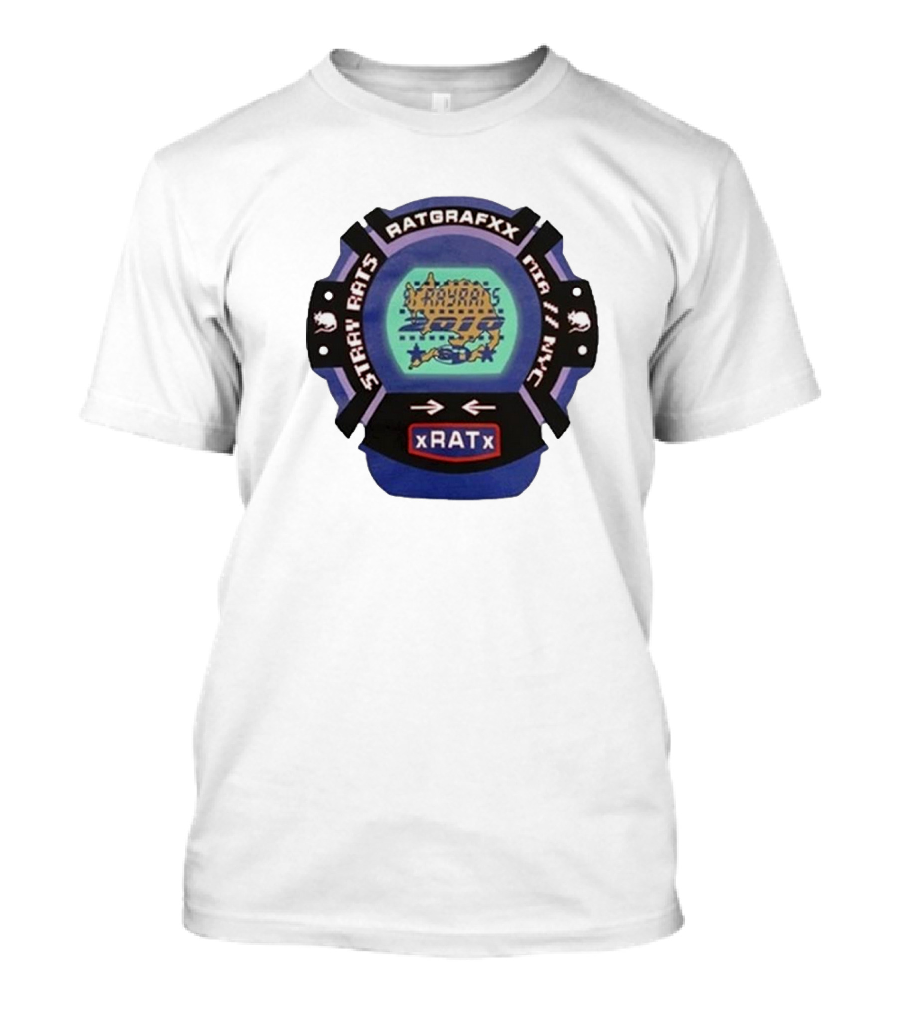 RATGRAFX STRAY RATS MIA NYC XRATx BRAVE RAWR RAWR ISLAND T-Shirt