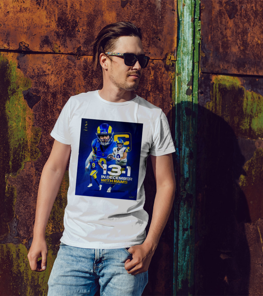 13-1 In December With Rams Matthew Stafford #9 Los Angeles Rams T-Shirt