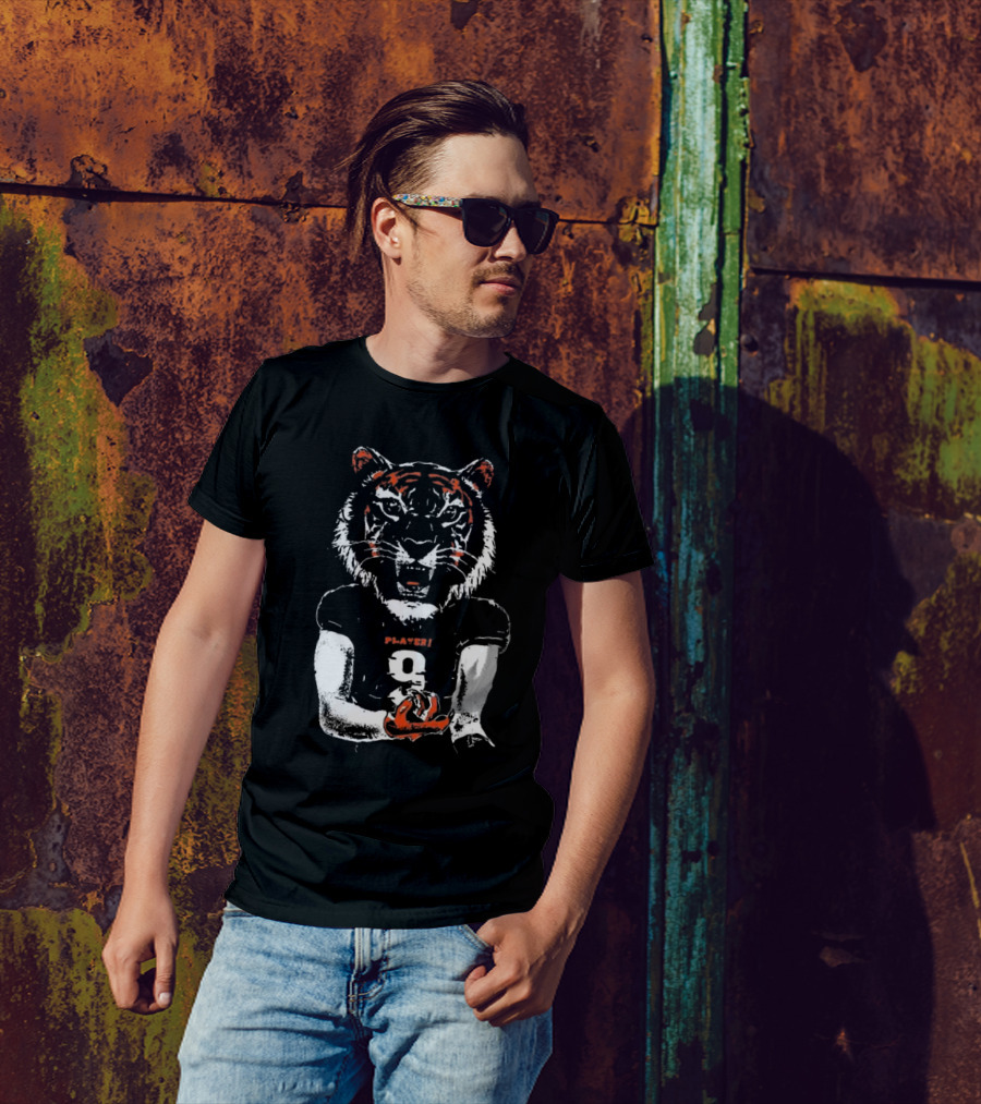 Joe Burrow Tiger Player 9 Ice In My Veins T-Shirt