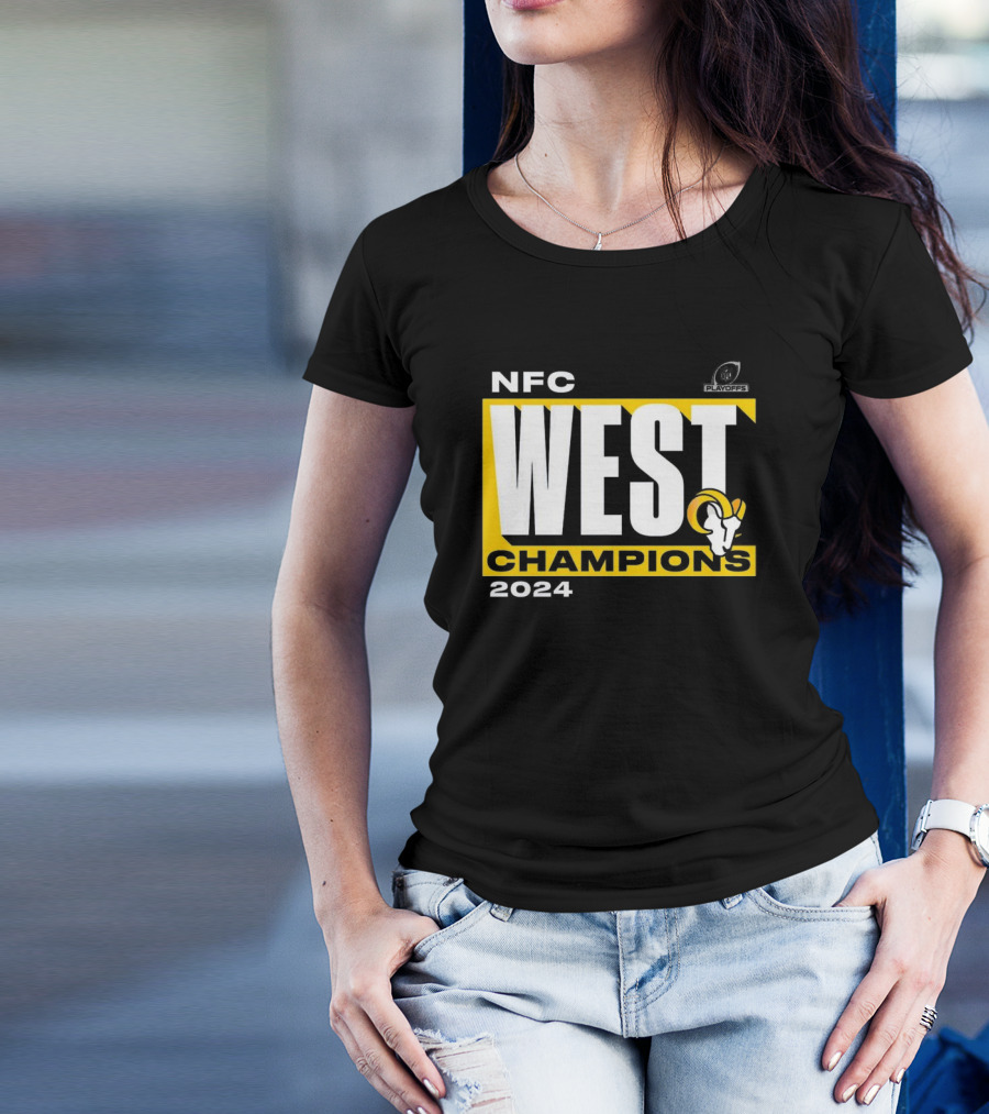 Los Angeles Rams NFC West Champions 2024 Playoffs Rams Run The West T-Shirt