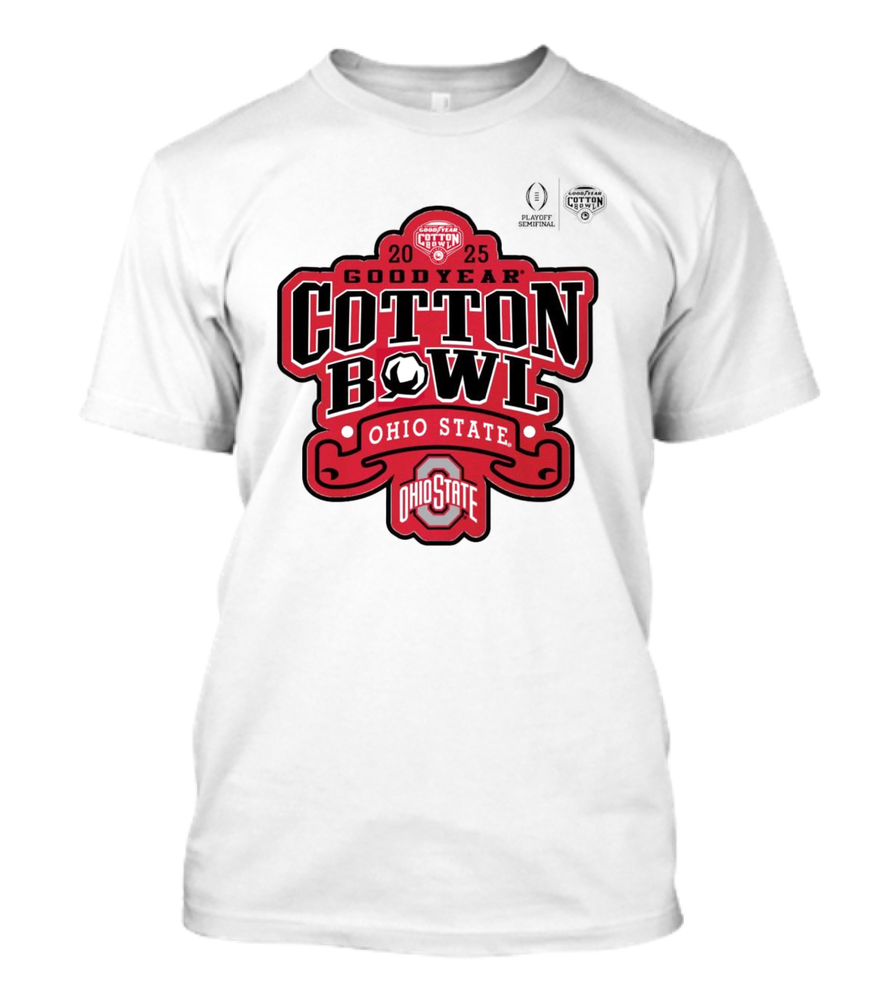 2025 Goodyear Cotton Bowl Ohio State Buckeyes Playoff Semifinal T-Shirt