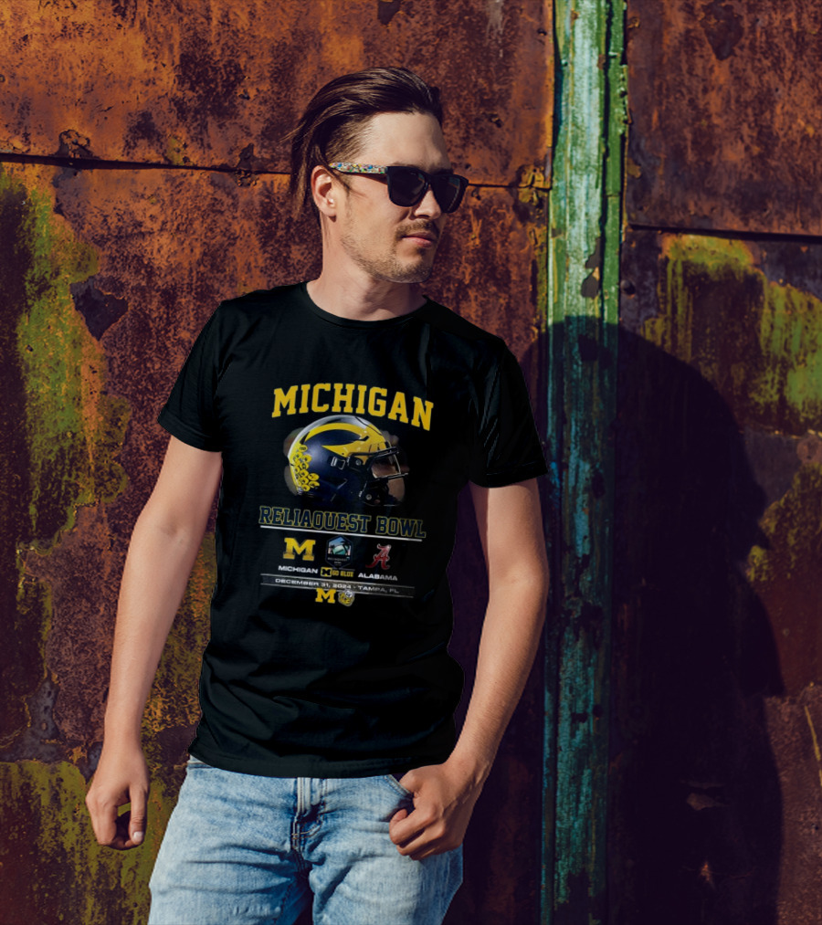 Michigan Reliaquest Bowl Go Blue Vs Alabama December 31 2024 Tampa FL T-Shirt