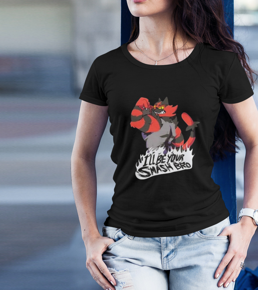 Smash Bros Incineroar I'll Be Your Smash Bro Fighter Character T-Shirt