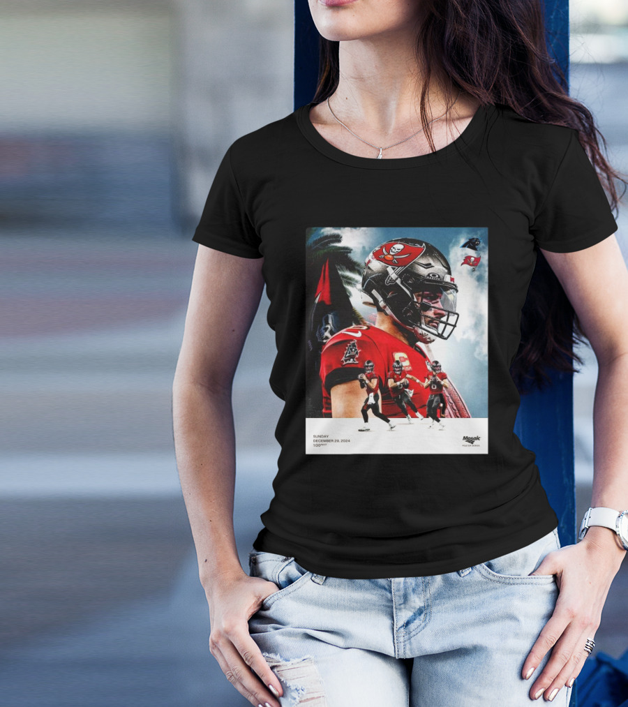 Tampa Bay Buccaneers Vs Carolina Panthers Sunday December 29 2024 Always Keep Fighting Mosaic NFL Game Day T-Shirt