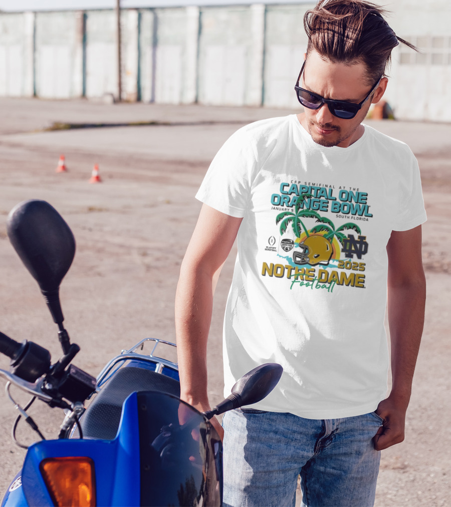 Notre Dame Football 2025 CFP Semifinal Capital One Orange Bowl January 9 South Florida T-Shirt