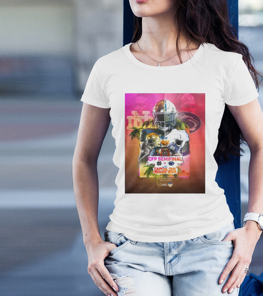 Notre Dame Vs Penn State CFP Semifinal Capital One Orange Bowl January 9 2025 T-Shirt