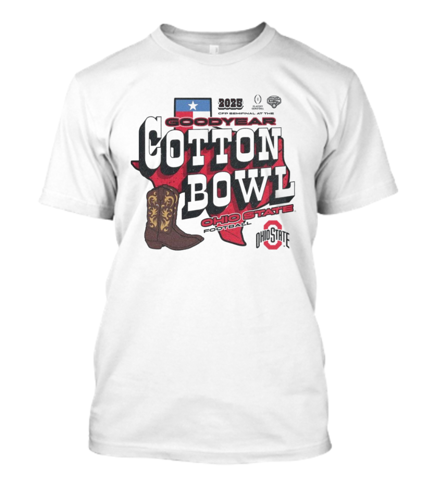 Ohio State Buckeyes 2025 Goodyear Cotton Bowl CFP Semifinal Football Vintage T-Shirt