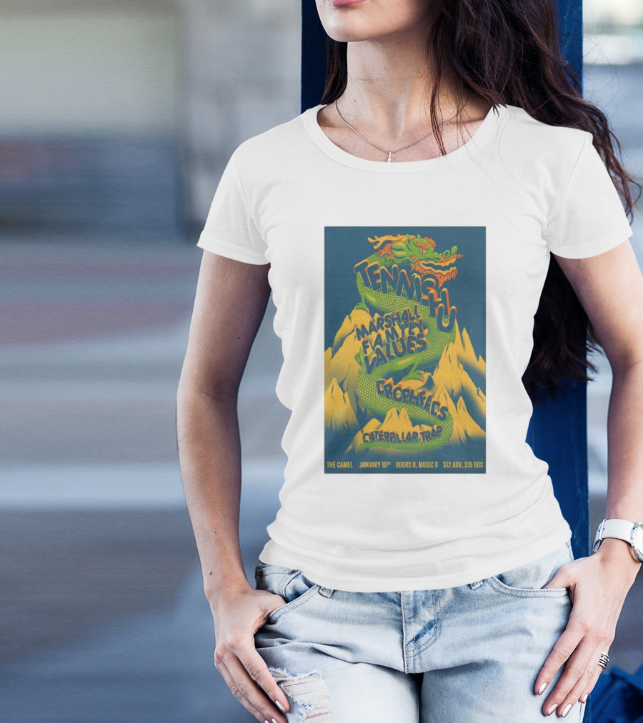 Tennishu Marshall Family Values Crophfads Caterpillar Trap The Camel Richmond VA Jan 10 2025 T-Shirt