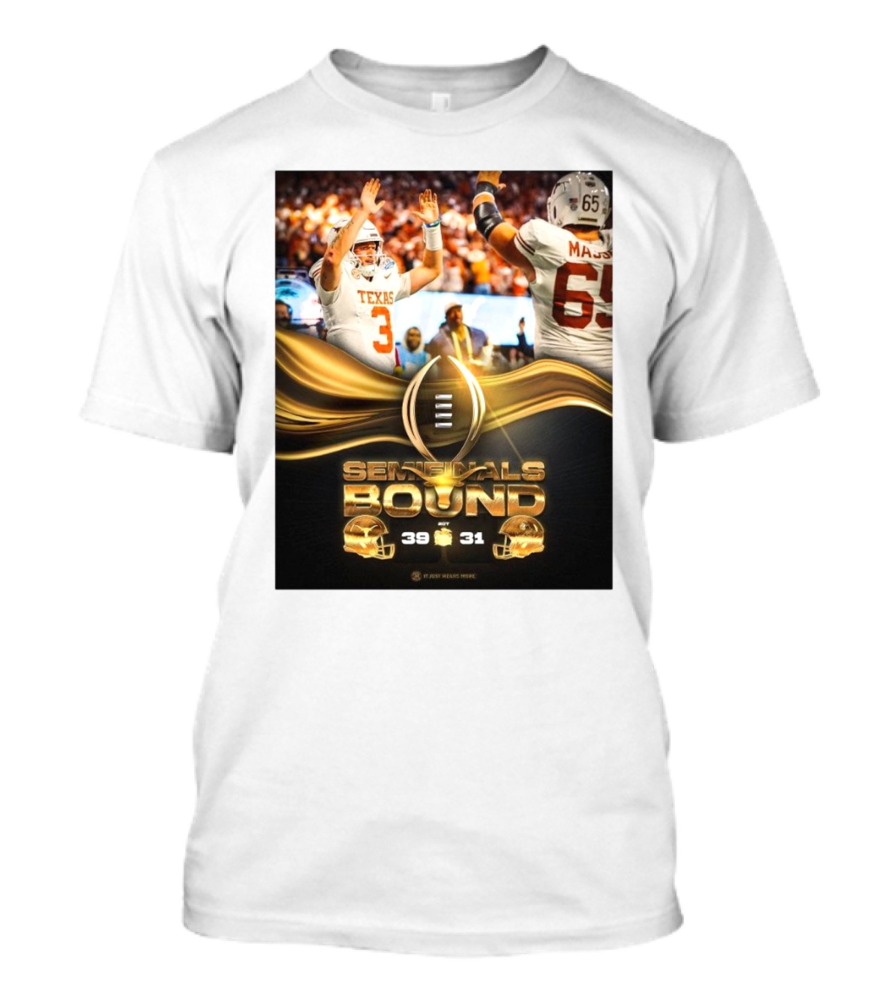 Texas Longhorns Vs Arizona State Sun Devils Semifinals Bound 39-31 Peach Bowl It Just Means More T-Shirt