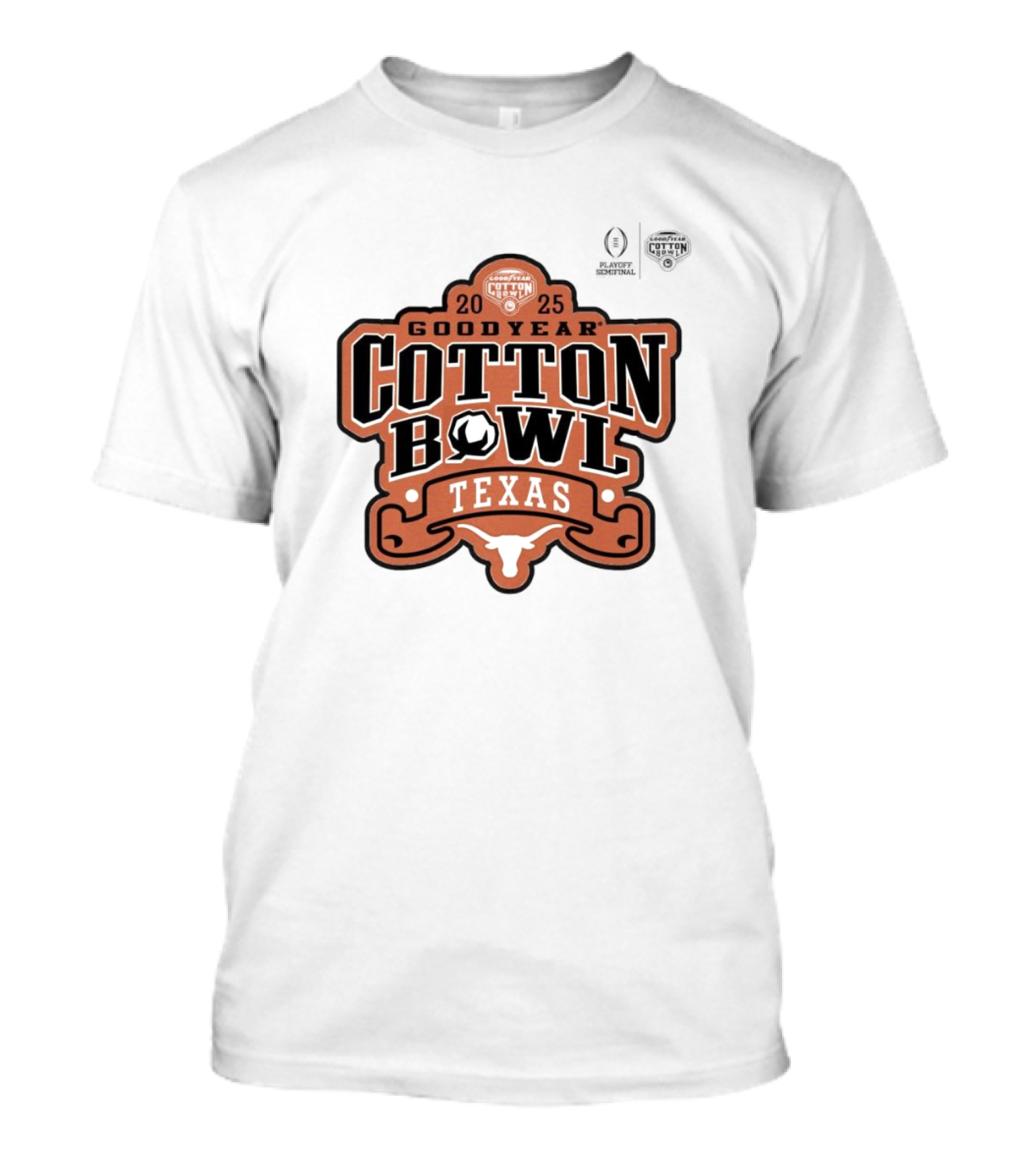 2025 Goodyear Cotton Bowl Texas Longhorns Playoff Semifinal Classic T-Shirt