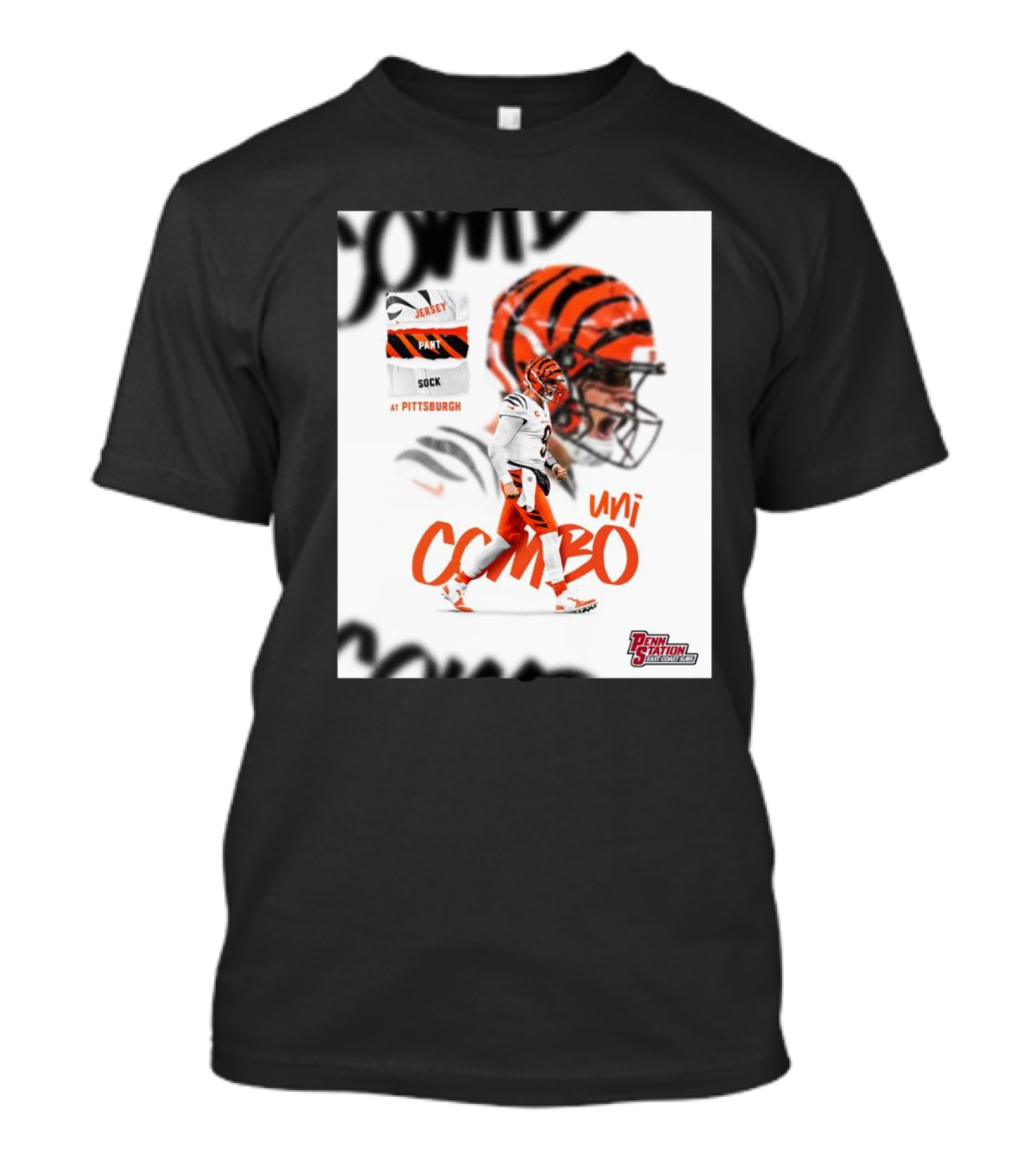 Ersatz Pant Sock Cincinnati Bengals Uni Combo At Pittsburgh Steelers Penn Station East Coast Subs T-Shirt