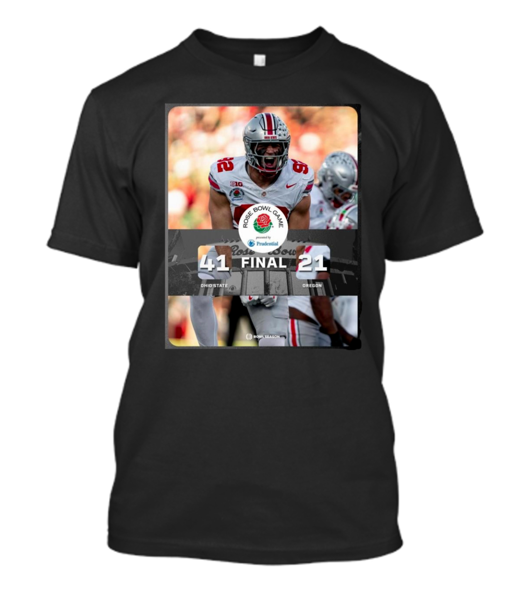 Ohio State Buckeyes Vs Oregon Ducks 41-21 Rose Bowl Final Score Bowl Season T-Shirt