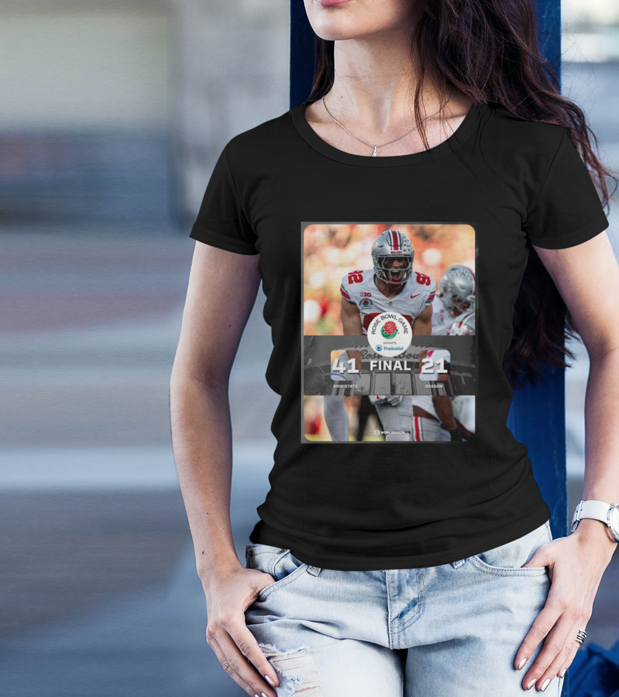 Ohio State Buckeyes Vs Oregon Ducks 41-21 Rose Bowl Final Score Bowl Season T-Shirt