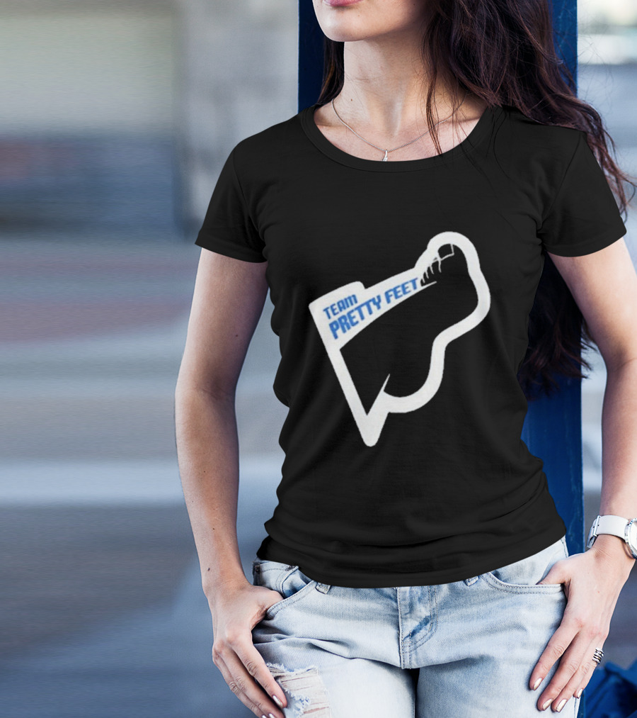 Team Pretty Feet Bold Blue Foot T-Shirt