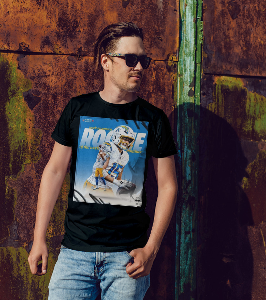 Ladd McConkey Los Angeles Chargers Week Seventeen Rookie Of The Week Nominee Bolt Up T-Shirt