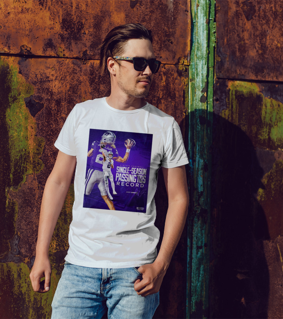 K-State Football Avery Johnson Single-Season Passing TDs Record T-Shirt