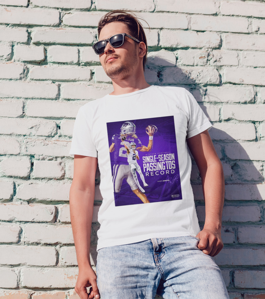 K-State Football Avery Johnson Single-Season Passing TDs Record T-Shirt