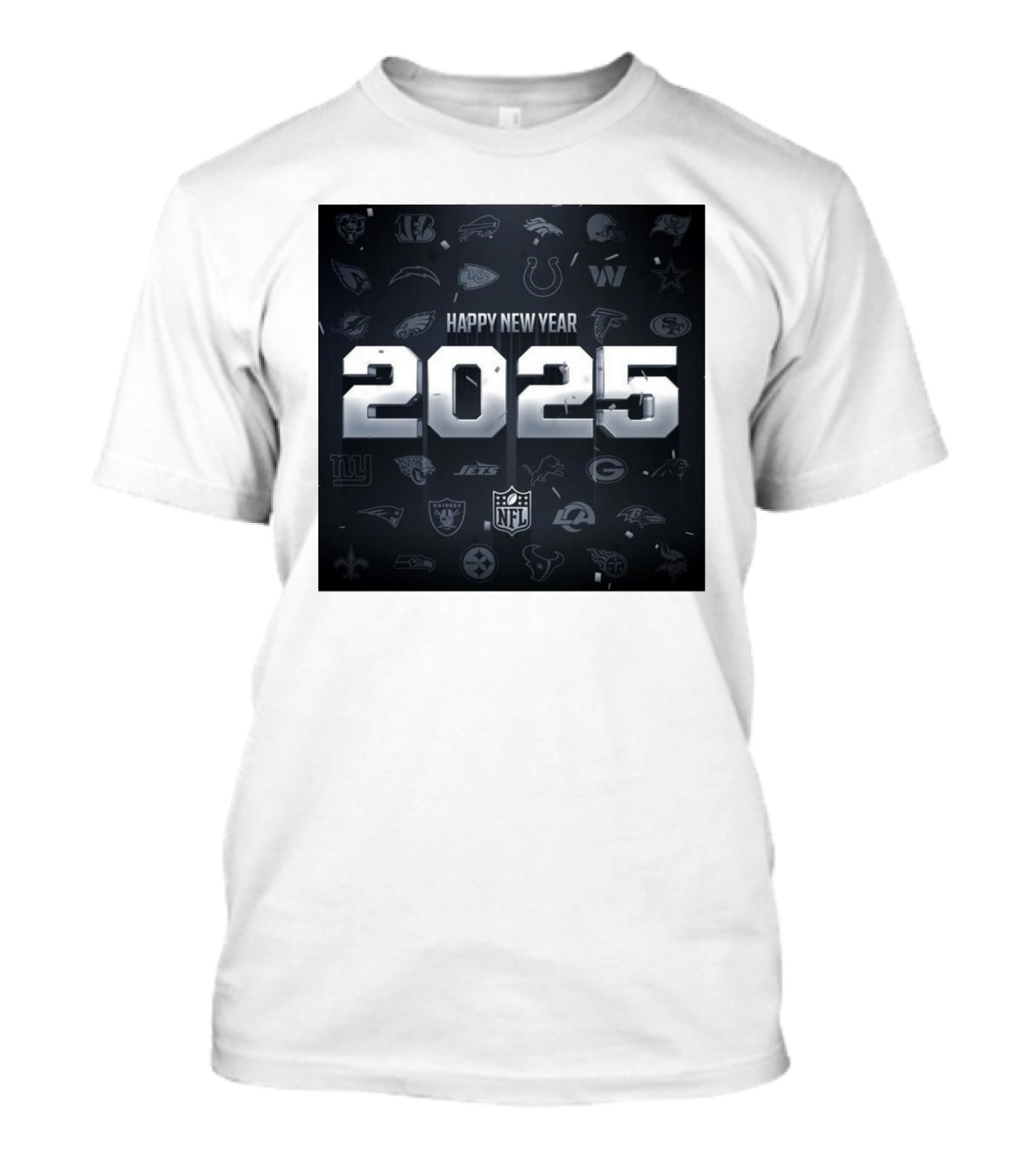 NFL Happy New Year 2025 All Teams Celebration T-Shirt