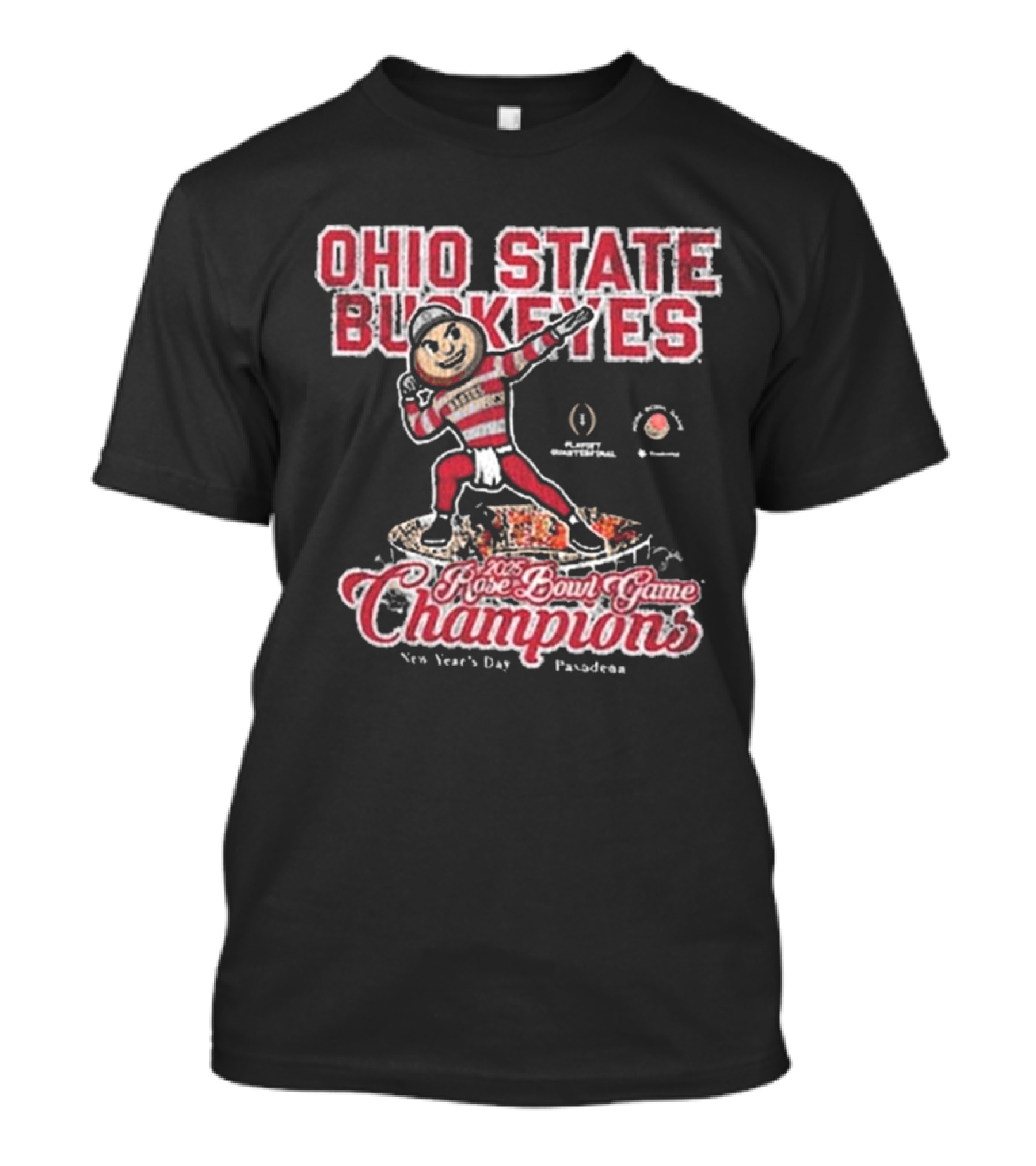 Ohio State Buckeyes 2025 Rose Bowl Game Champions New Year’s Day Pasadena Football Playoff Vintage T-Shirt