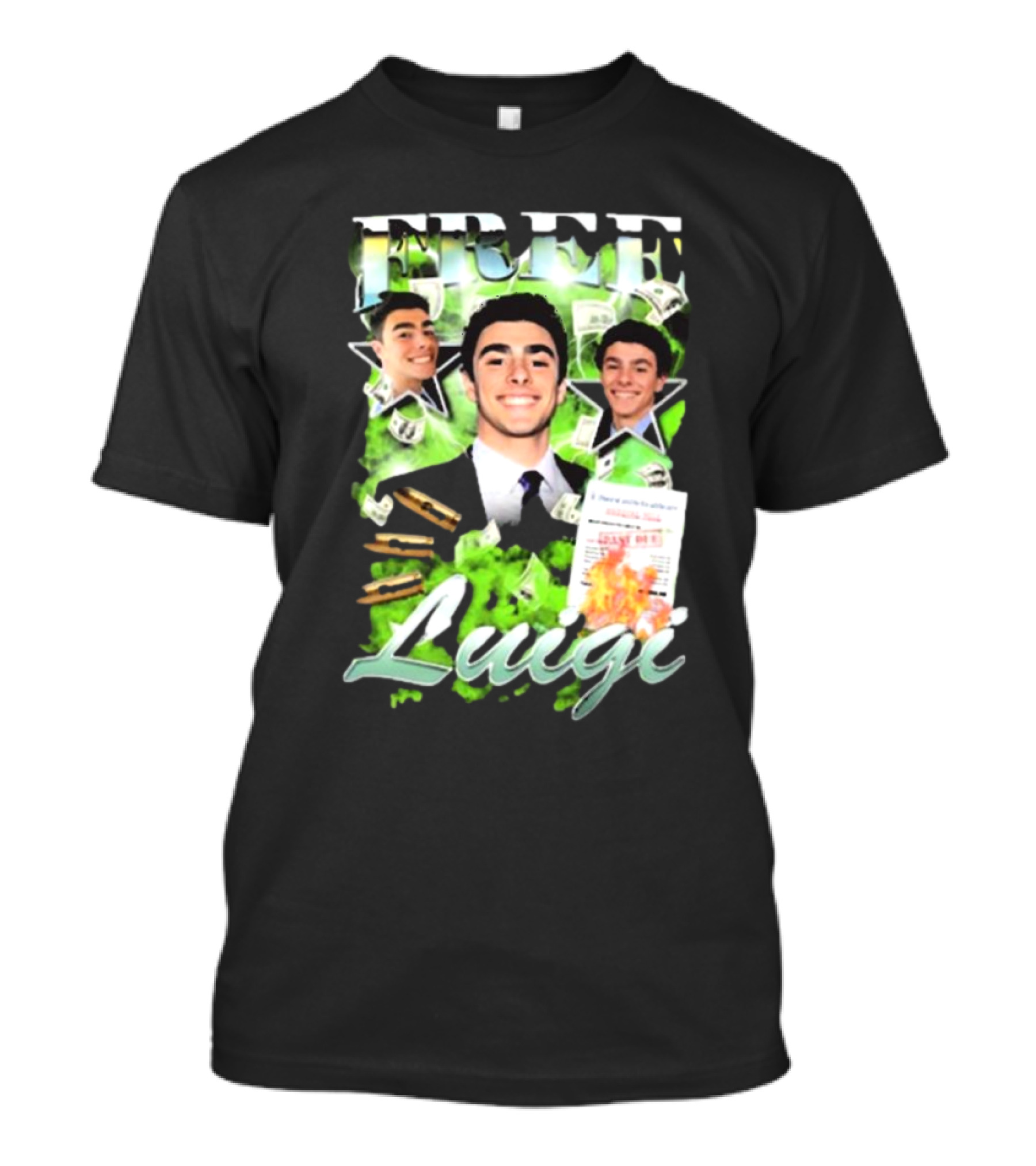 FREE Luigi Concert Radresistance Money Stars T-Shirt