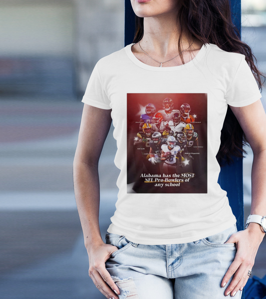 Alabama Has The Most NFL Pro-Bowlers Of Any School Featuring NFL Stars Minkah Fitzpatrick And Derrick Henry T-Shirt