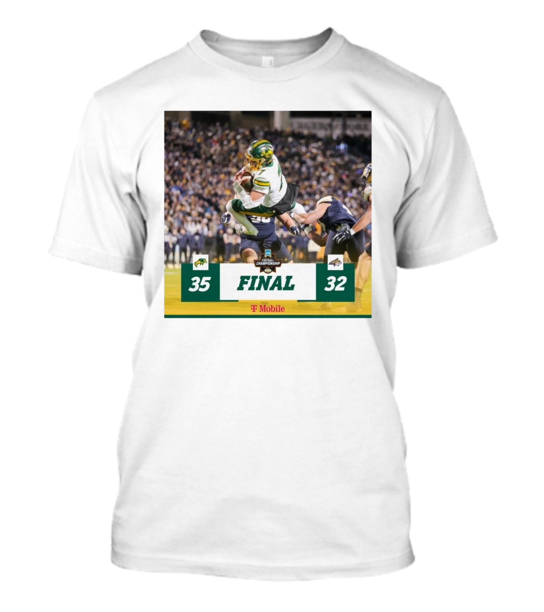 Final North Dakota State 35-32 Montana State Bobcats FCS Football Championship T-Shirt