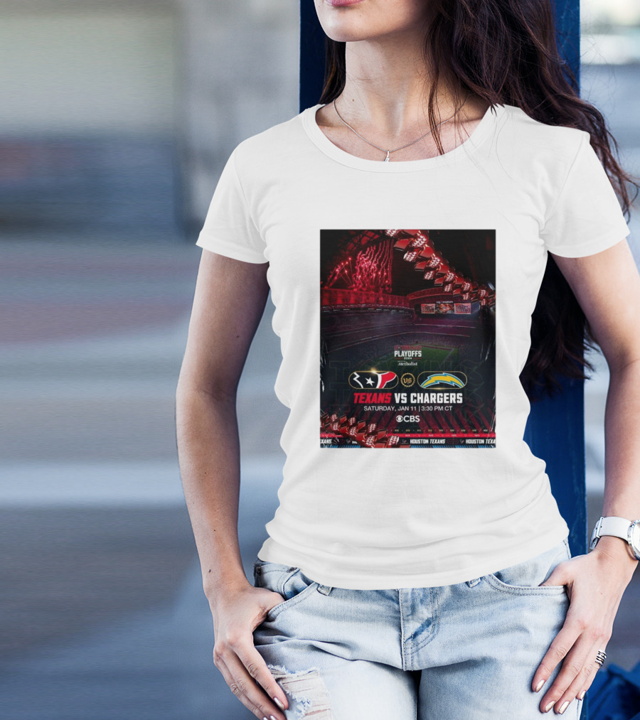 Houston Texans Vs Los Angeles Chargers Playoffs Saturday Jan 11 2025 3:30 PM CT CBS T-Shirt