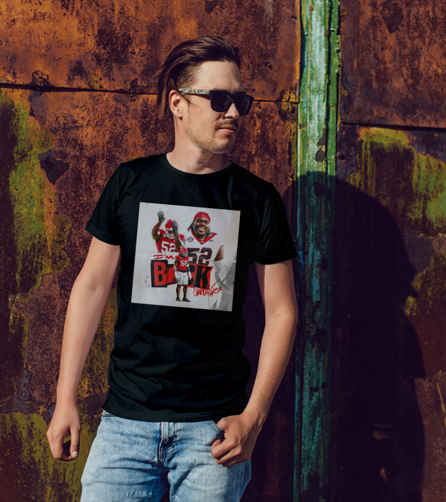 Christen Miller Georgia Bulldogs I'm Back 52 Signature T-Shirt
