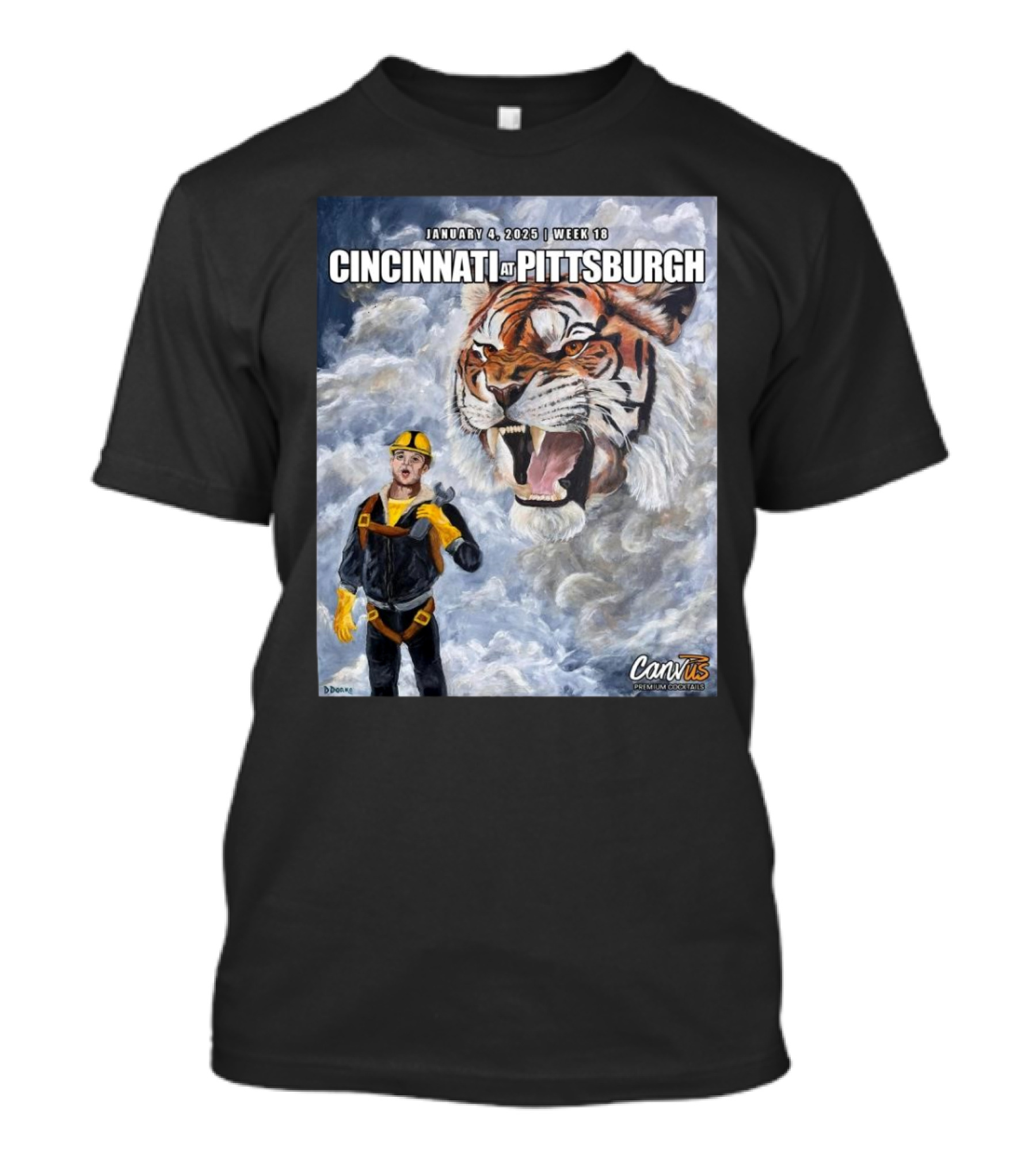 January 4 2025 Week 18 Cincinnati At Pittsburgh Hear That Bengal Growlin' T-Shirt