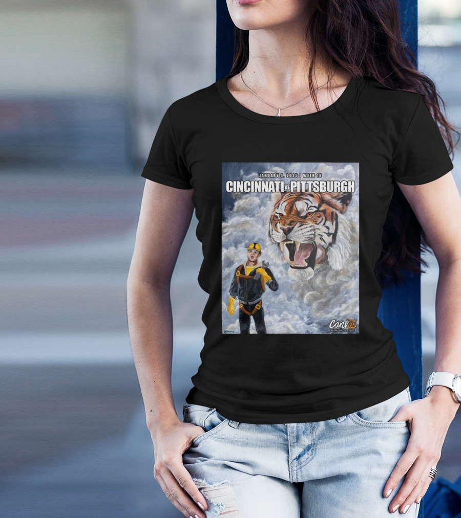 January 4 2025 Week 18 Cincinnati At Pittsburgh Hear That Bengal Growlin' T-Shirt