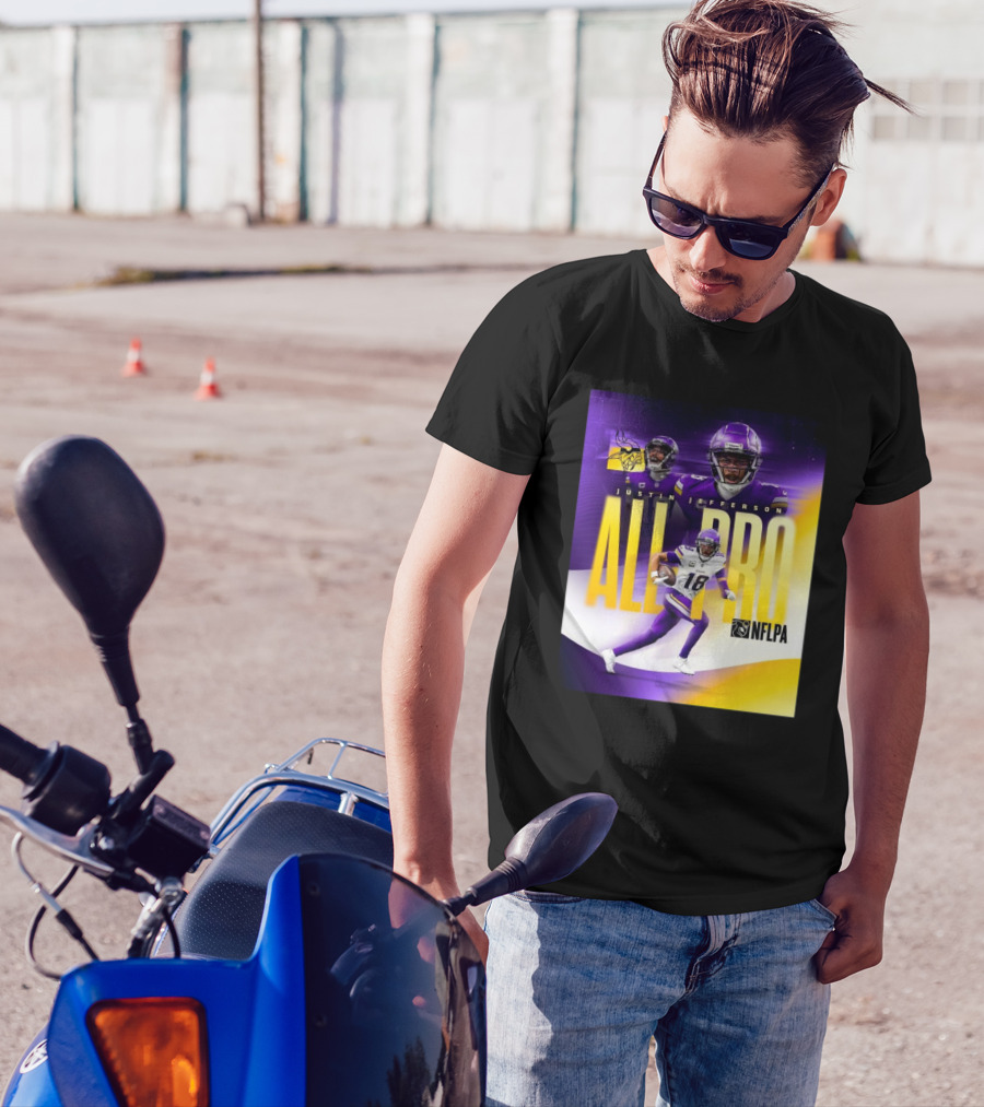 Minnesota Vikings Justin Jefferson NFLPA All-Pro Highlights T-Shirt