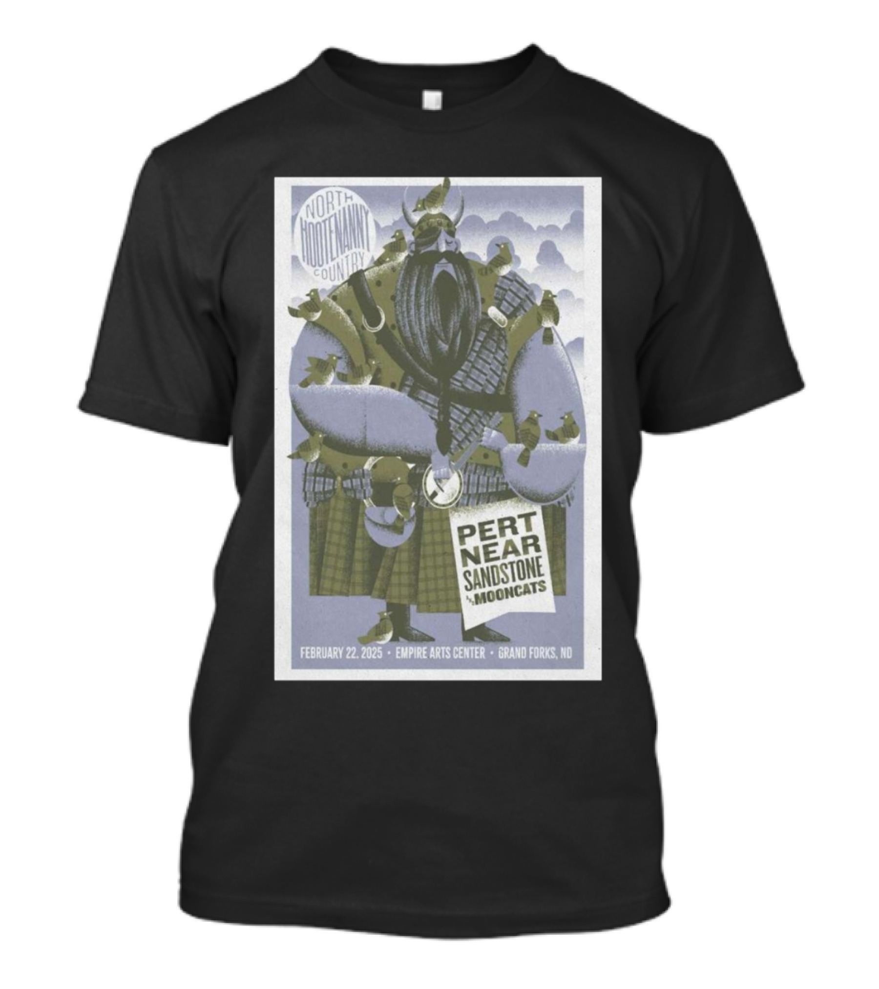 Pert Near Sandstone Mooncats Concert North Hootenanny Country Empire Arts Center Grand Forks ND February 22 2025 T-Shirt