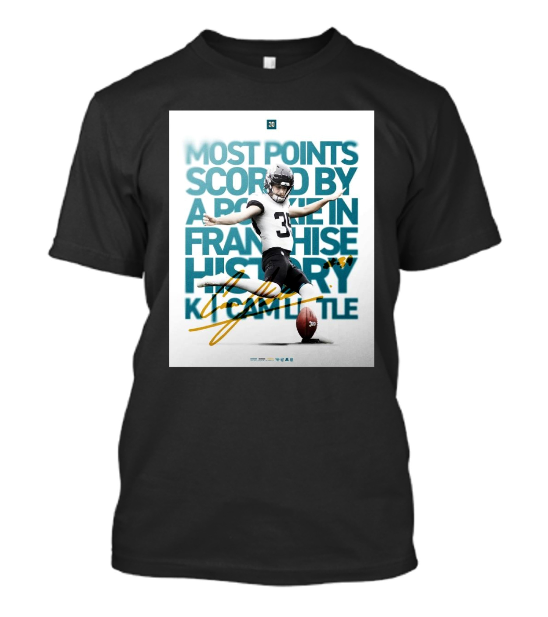 Jacksonville Jaguars Cameron Little Most Points Scored By A Rookie In Franchise History T-Shirt