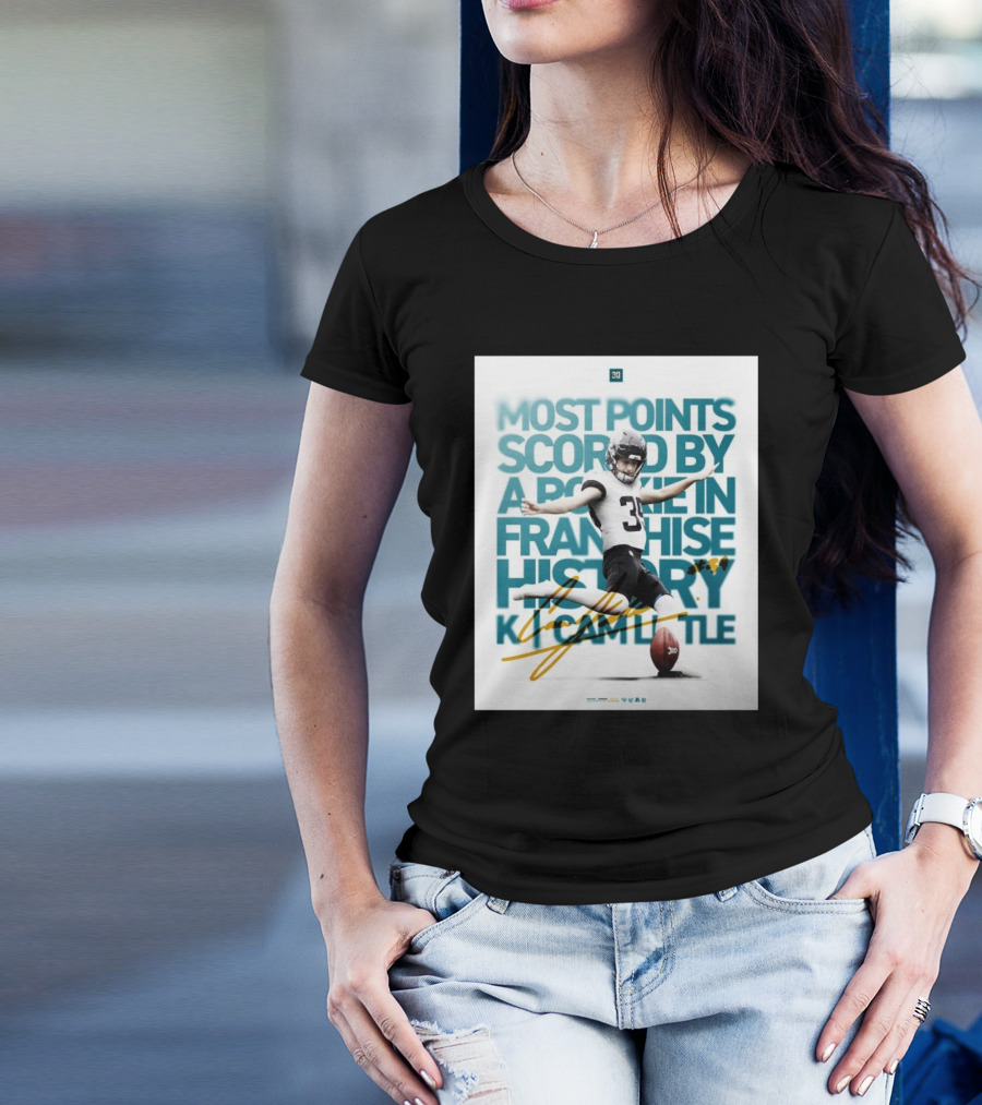 Jacksonville Jaguars Cameron Little Most Points Scored By A Rookie In Franchise History T-Shirt