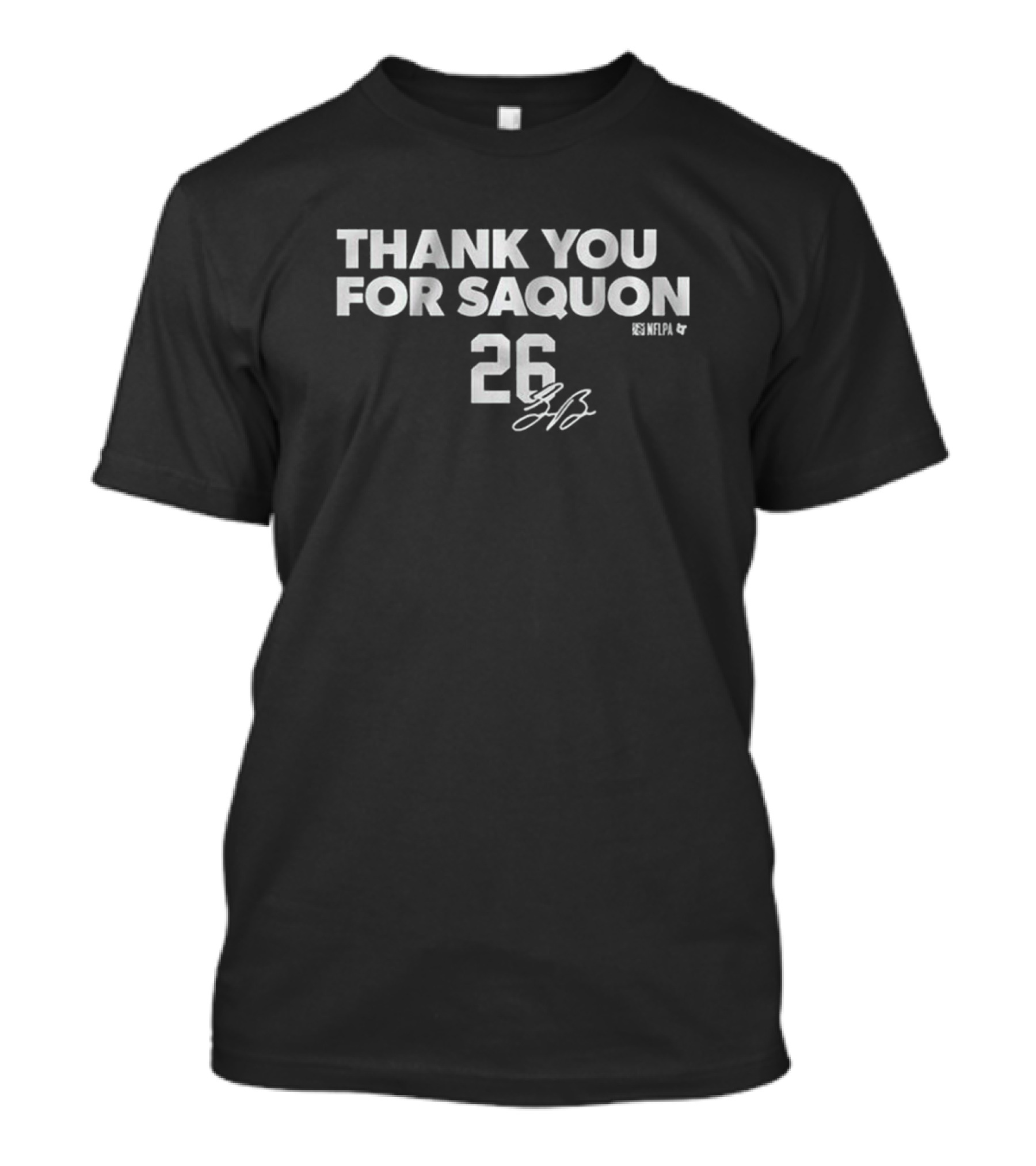 Thank You For Saquon 26 NFLPA Signature Philadelphia Eagles NFL T-Shirt