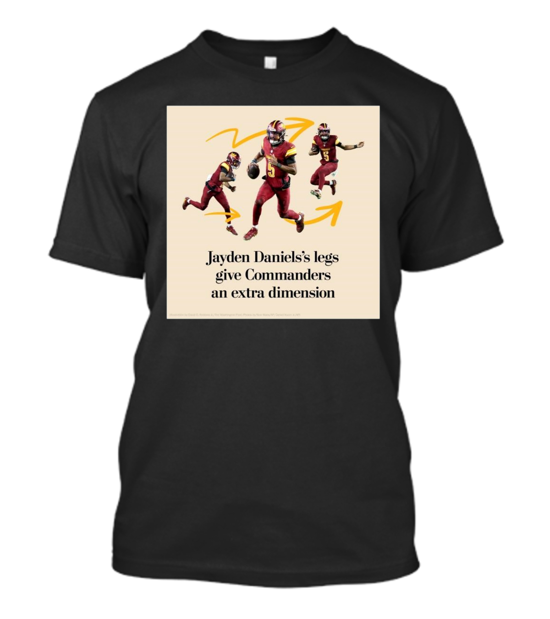 Washington Commanders Jayden Daniels’s Legs Enhance Team Versatility T-Shirt