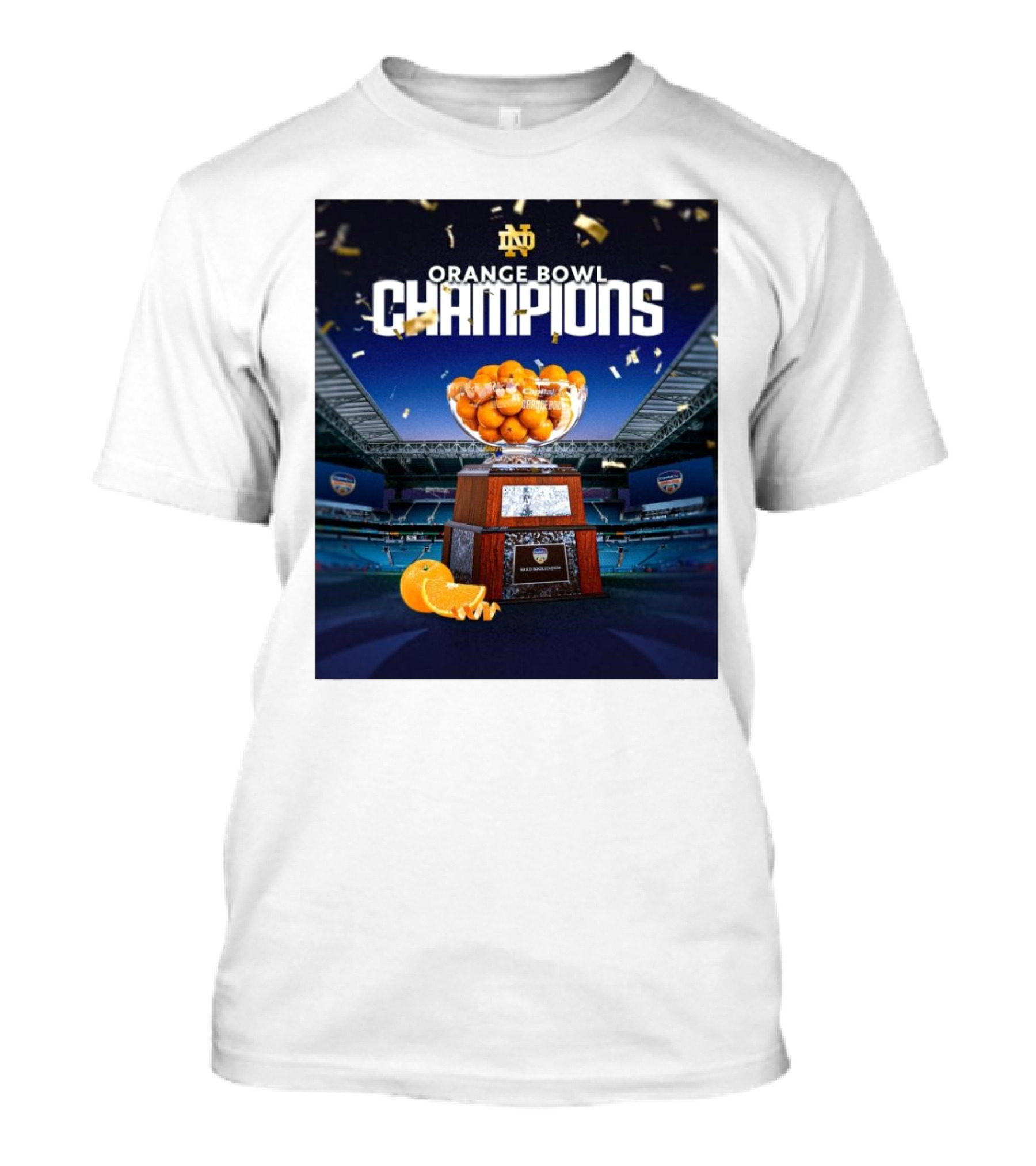Notre Dame Fighting Irish 2025 Orange Bowl Champions Victory Over Penn State Nittany Lions T-Shirt