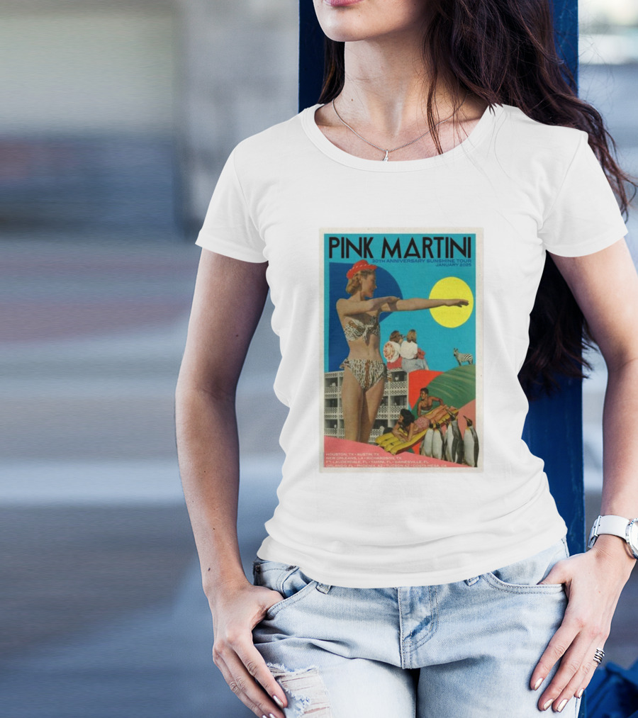 Pink Martini 30th Anniversary Sunshine Tour January 2025 Orpheum Theater New Orleans LA T-Shirt