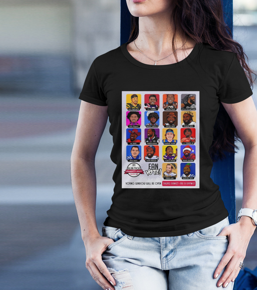 Alan Page Community Award 2024-25 Fan Vote Alex Highsmith K.J. Osborn Jordan Hicks Alexander Mattison T-Shirt