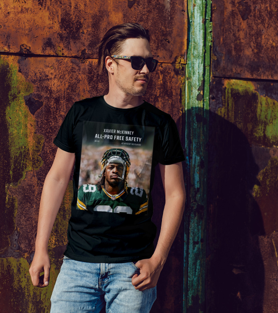 Xavier McKinney All-Pro Free Safety NFLPA As Voted By The Players Green Bay Packers T-Shirt