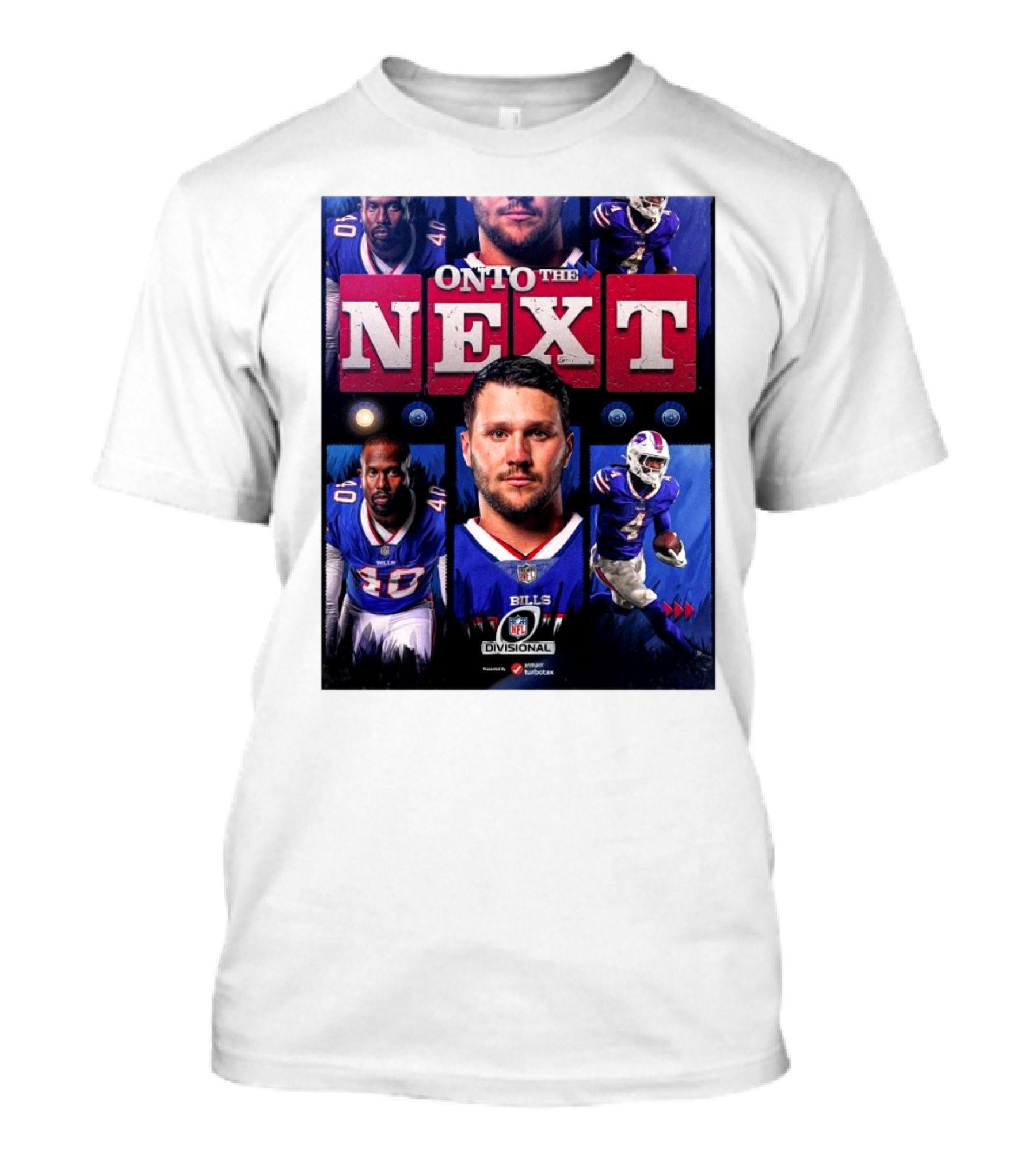 Buffalo Bills Onto The Next NFL Divisional Playoffs Victory T-Shirt