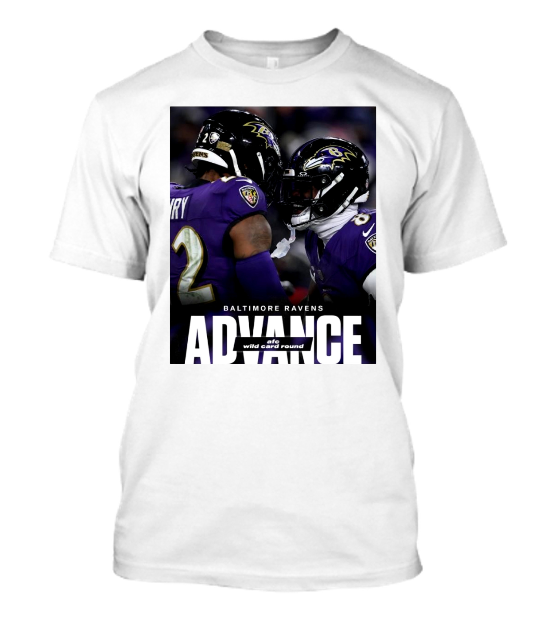 Baltimore Ravens Advance AFC Wild Card Round Victory ESPN T-Shirt