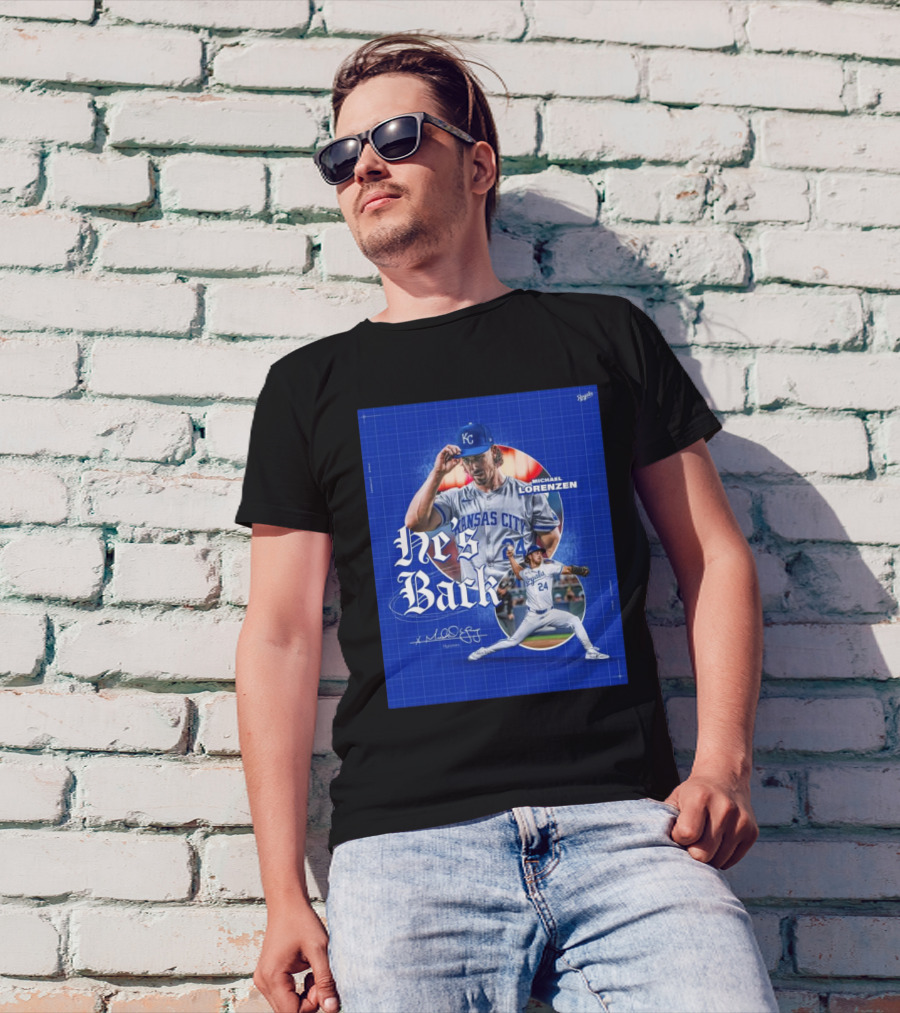 Kansas City Royals He's Back Michael Lorenzen Signature T-Shirt