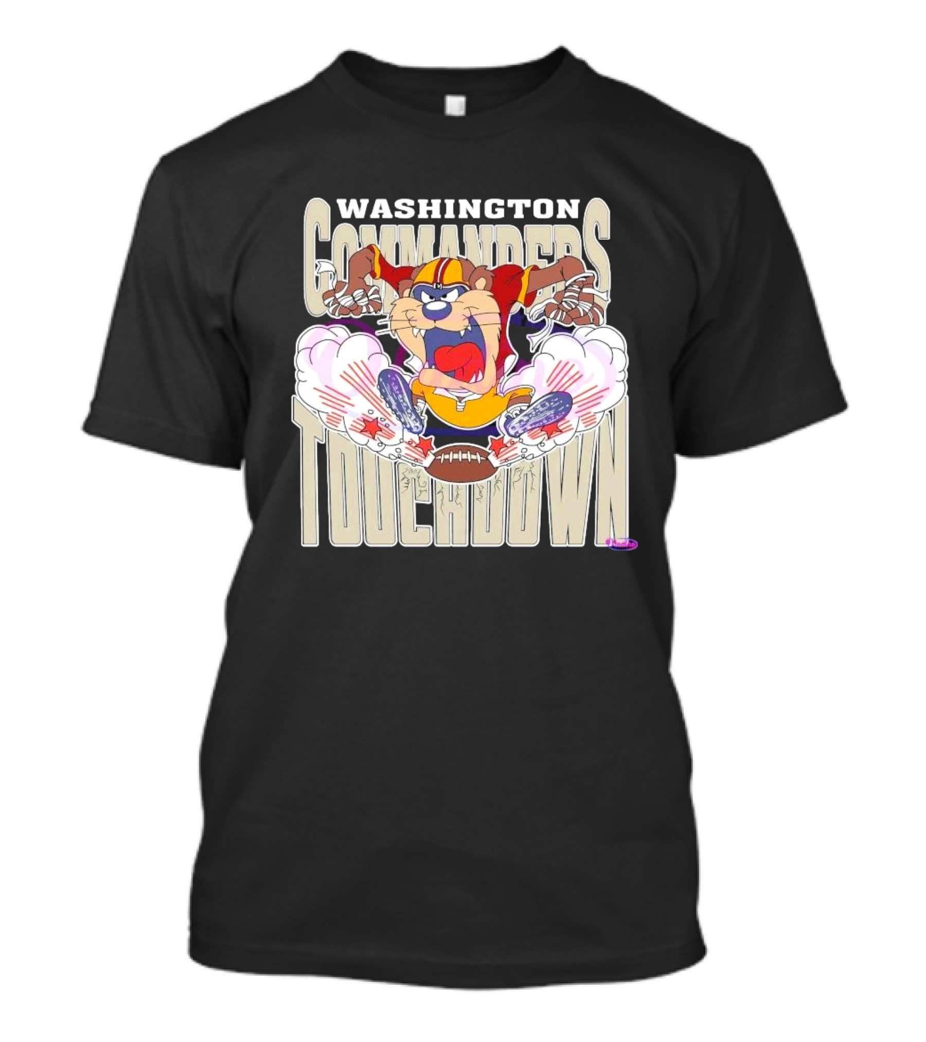Washington Commanders Touchdown NFL Tasmanian Devil 2025 T-Shirt