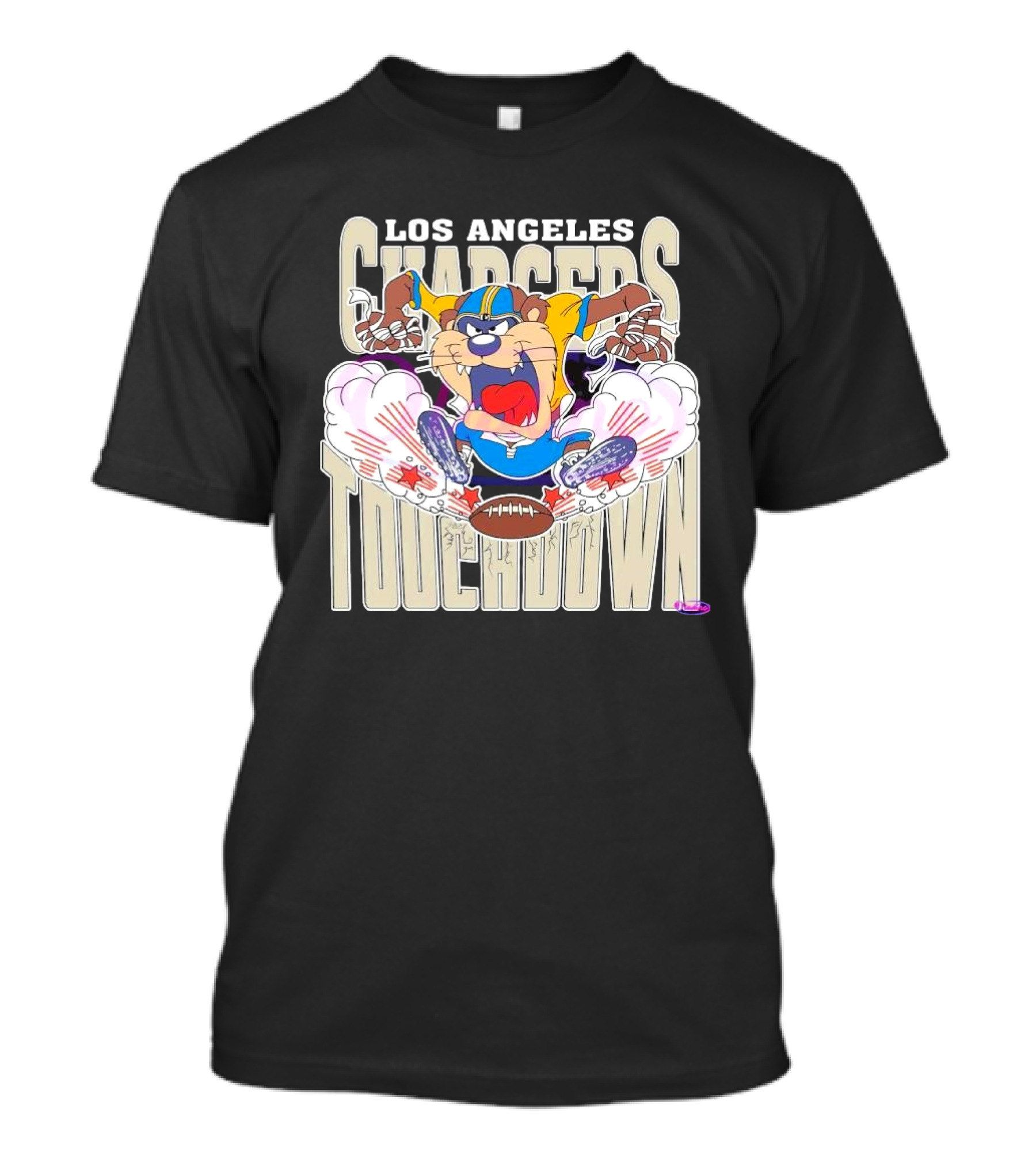 Los Angeles Chargers Touchdown NFL Tasmanian Devil T-Shirt