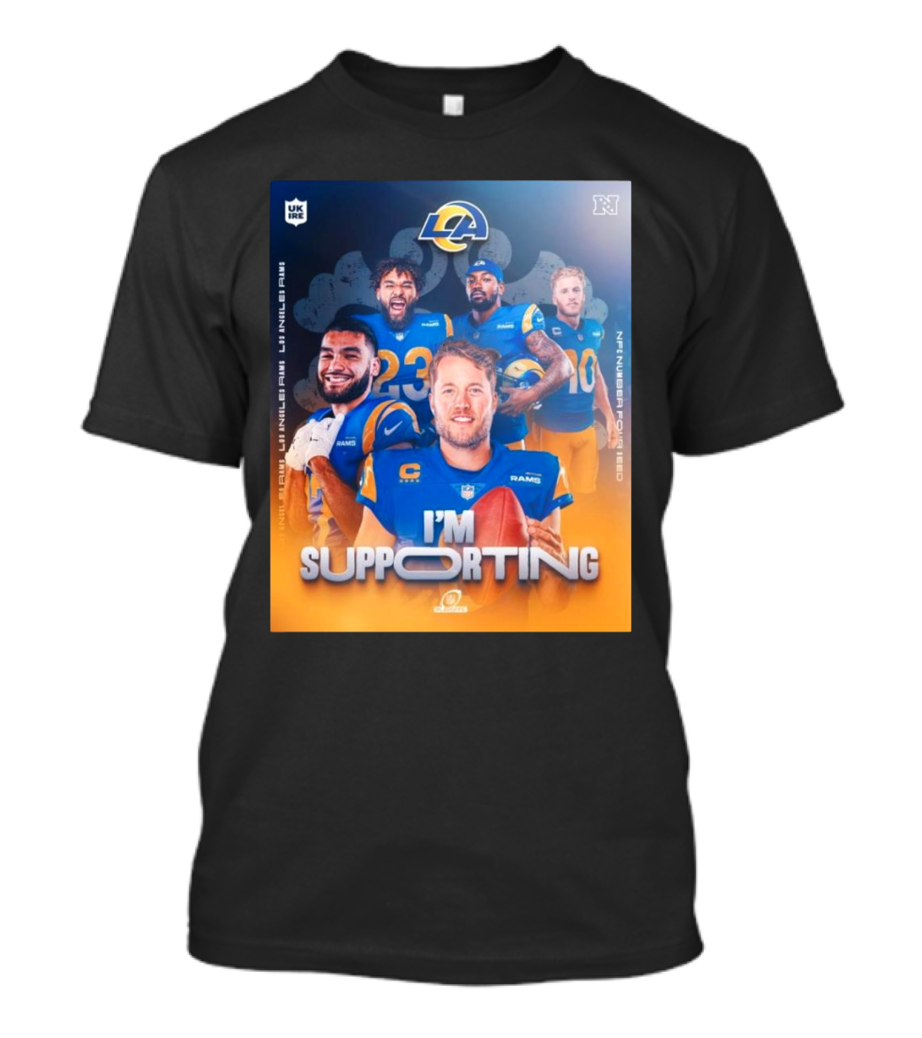 Los Angeles Rams NFL NFC Number Four Seed I'm Supporting Playoffs Football Team Players T-Shirt