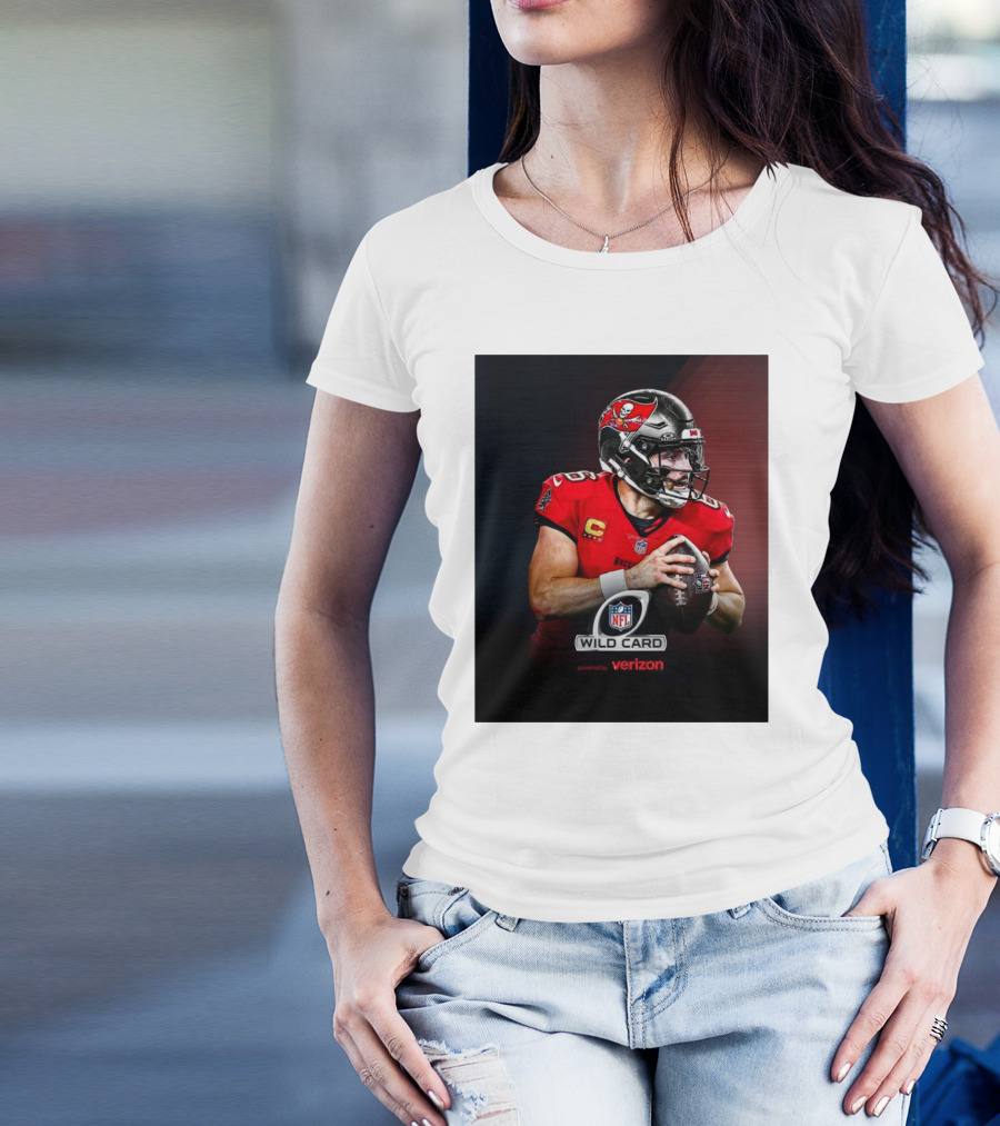 Tampa Bay Buccaneers NFL Wild Card Baker Mayfield Sunday Night Football Powered By Verizon T-Shirt