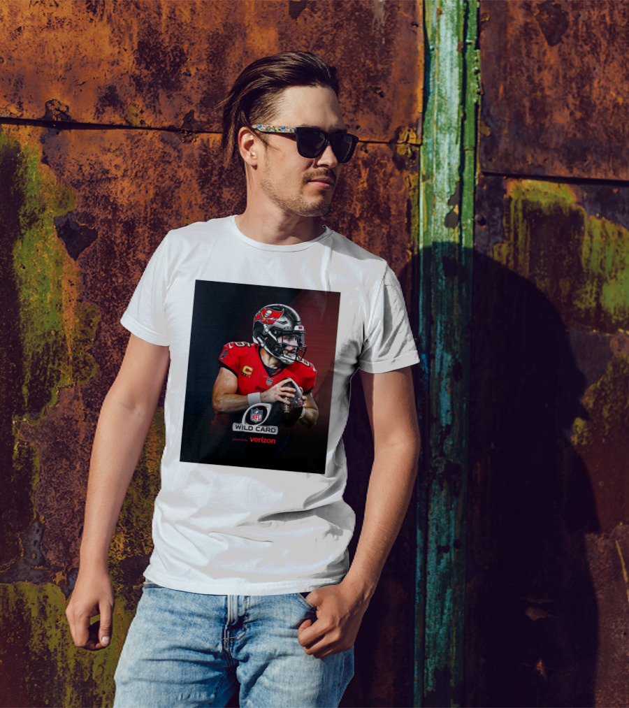 Tampa Bay Buccaneers NFL Wild Card Baker Mayfield Sunday Night Football Powered By Verizon T-Shirt
