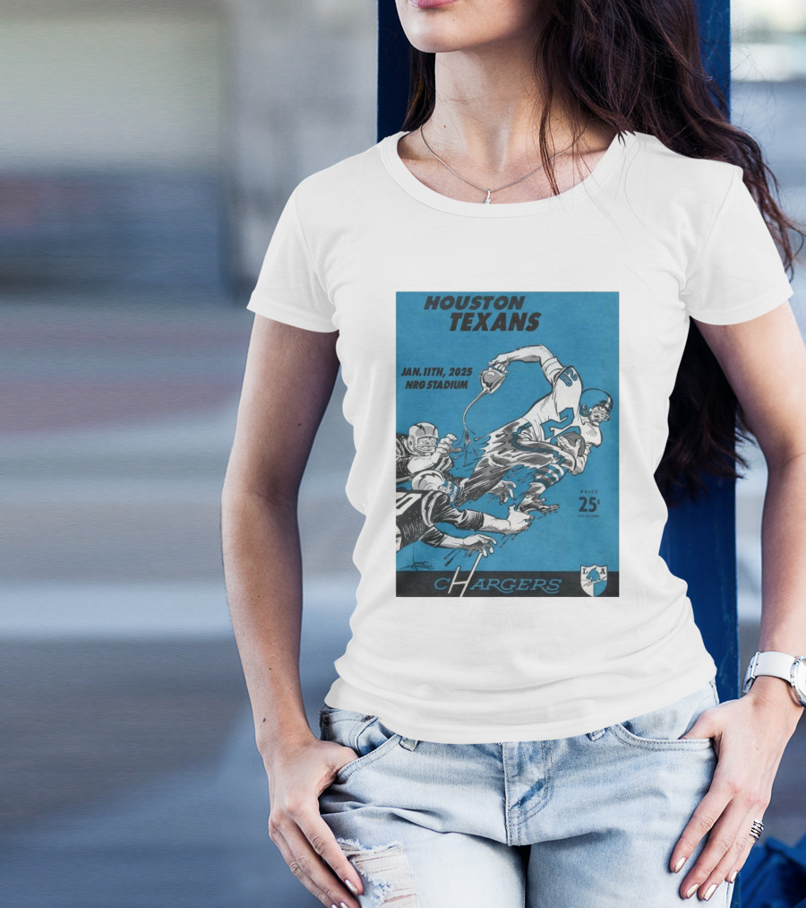 Houston Texans Vs Los Angeles Chargers January 11th 2025 NRG Stadium Vintage 25 Cents T-Shirt
